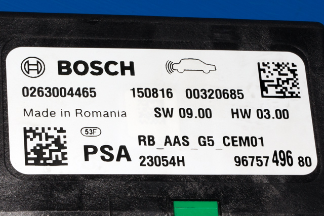 Styreenhet parkering til Peugeot 208 2012-2019 (Type I)  (BOSCH|0 263 004 465|96 757496 80|)