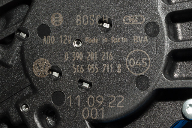 Viskermotor bakrute til VW Golf VI 2008-2012 (BOSCH|0 390 201 216|5K6 955 711 B|)