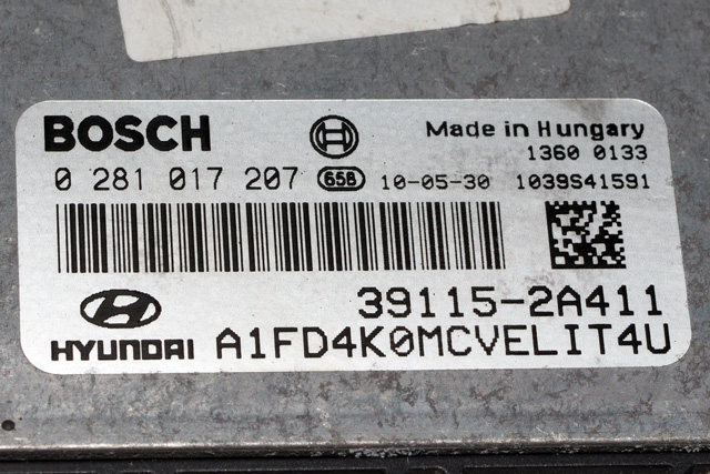 Styreenhet motor til Hyundai i30 2007-2012 (Type I)  (BOSCH|0 281 017 207|39115-2A411|)