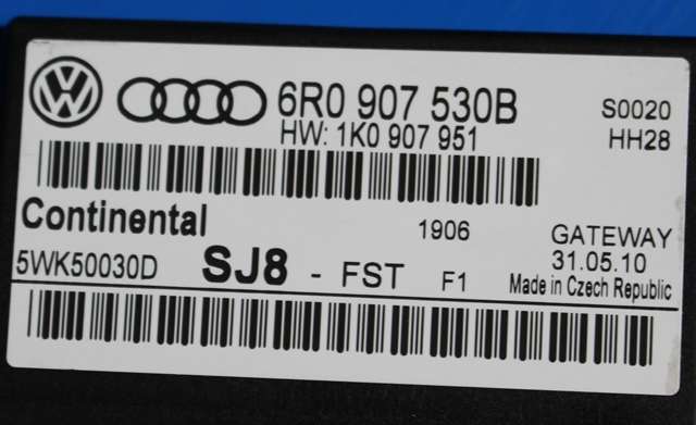 Styreenhet diverse til VW Polo 2009-2014 (Type V, Fase 1) (CONTINENT|5WK5 0030 D|6R0 907 530 B|)
