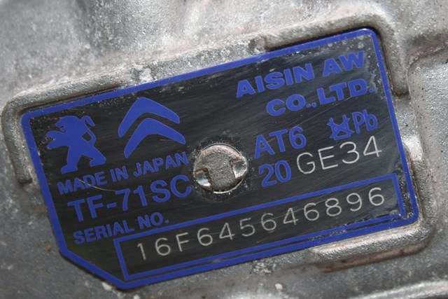 Girkasse automat til Peugeot 3008 2016-->> (Type II)  (PEUGEOT|20GE34|)