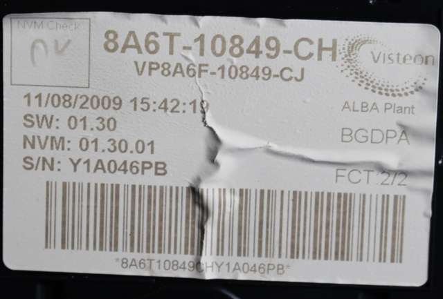Instrumentpanel til Ford Fiesta 2008-2012 (Type VI, Fase 1)  (FORD|8A6T-10849-CH|)