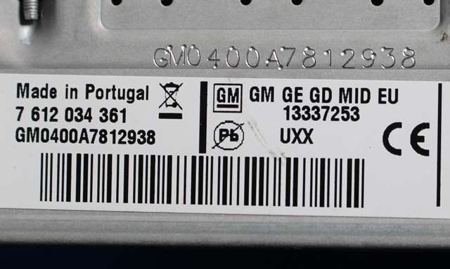 Bilstereo navigasjon spiller til Opel Astra J 2010-2015  (GM|13 337 253|)