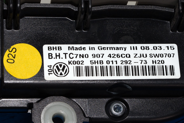 Varmeapparat betjening til VW Caddy 2010-2015 (Type III, Fase 2)  (HELLA|5HB 011 292-73|7N0 907 426 CQ|)