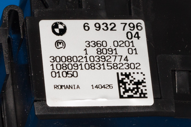 Bryter lys til BMW 3-Serie 2005-2011 (E90/E91/E92/E93) (E90/E91/E92/E93) (BMW|6 932 796|)