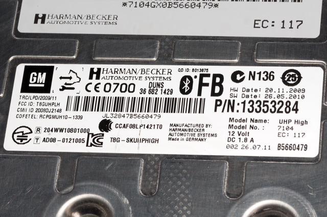 Styreenhet bluetooth til Opel Insignia A 2009-2014 (GM|13 353 284|)