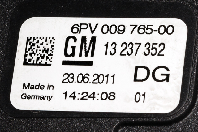 Pedal gass til Opel Insignia A 2009-2014 (HELLA|6PV 009 765-00|13 237 352|)