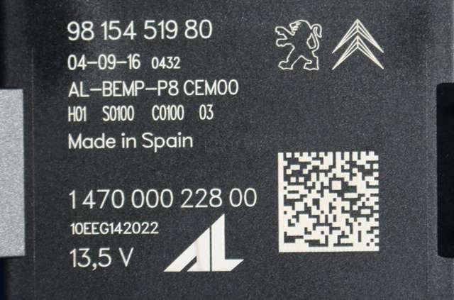 Styreenhet diverse til Peugeot 3008 2016-->> (Type II) (PEUGEOT|98 154519 80|)