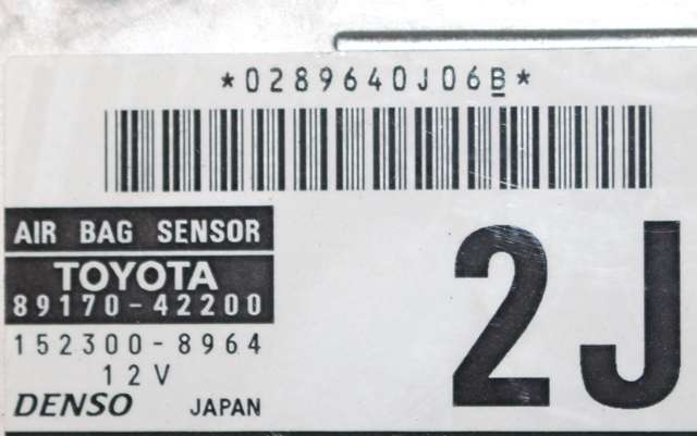 Styreenhet airbag hovedsensor til Toyota RAV4 2006-2009 (Type III, Fase 1) (DENSO|152300-8964|89170-42200|)