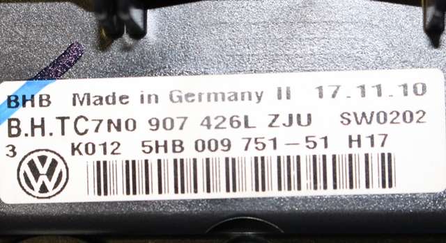 Varmeapparat betjening til VW Caddy 2010-2015 (Type III, Fase 2)  (HELLA|5HB 009 751-51|7N0 907 426 L|)