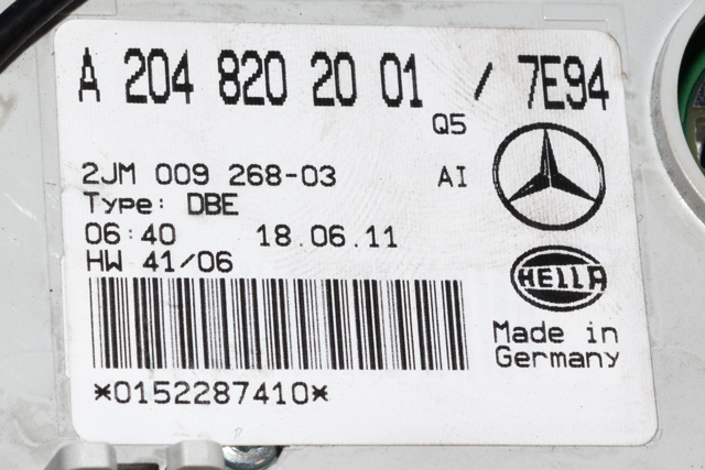 Taklyspanel til Mercedes GLK 2008-2015 (X204) (X204) (MERCEDES|A 204 820 20 01|)