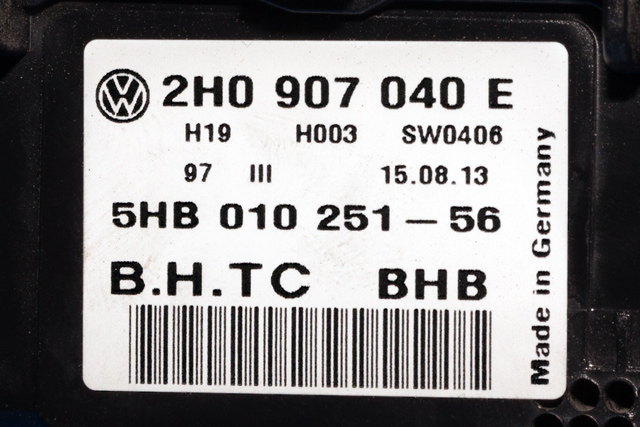 Varmeapparat betjening til VW Amarok 2010-2016 (Type I, Fase 1)  (HELLA|5HB 010 251-56|2H0 907 040 E|)