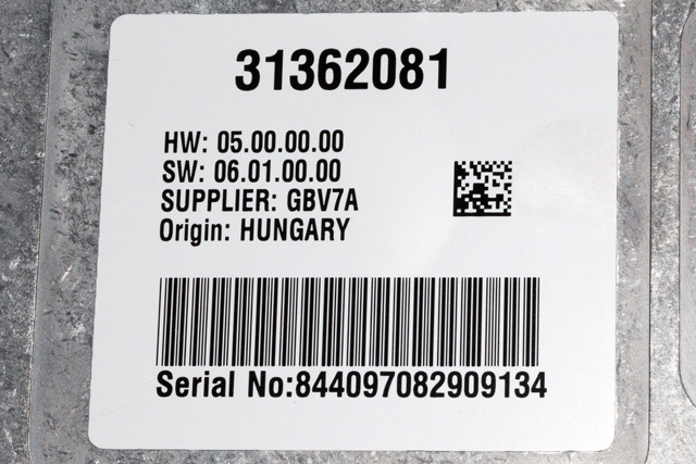 Styreenhet parkering til Volvo V60/V60 CC 2013-2018 (Type I, Fase 2)  (VOLVO|31362081|)