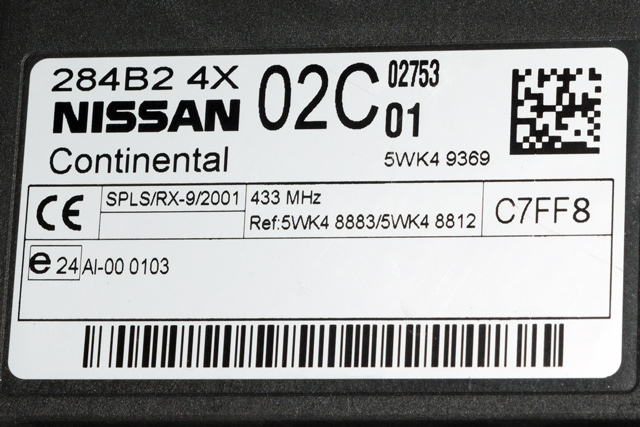 Styreenhet comfort (BCM) til Nissan Navara 2010-2015 (Fase 2) (D40) (D40) (SIEMENS|5WK4 9369|284B2-4X02C|)