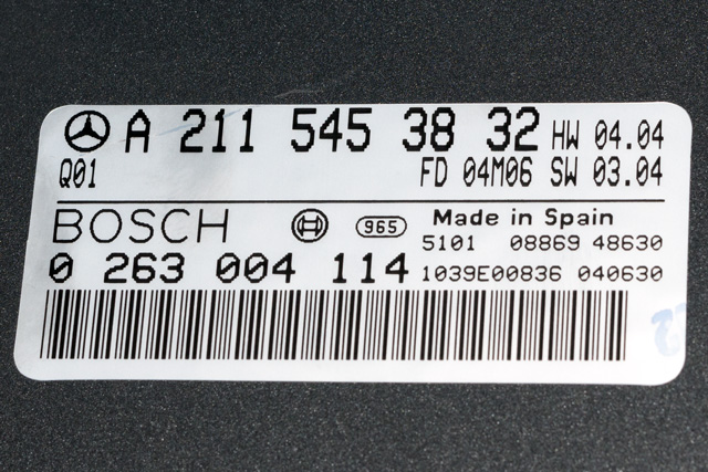 Styreenhet parkering til Mercedes E-Klasse 2002-2006 (Fase 1) (W211) (W211) (BOSCH|0 263 004 114|A 211 545 38 32|)