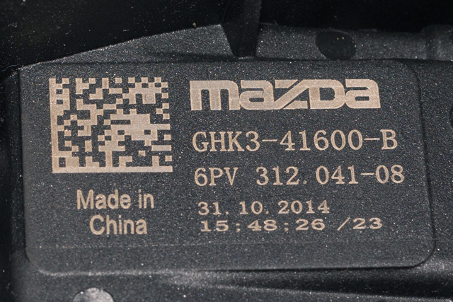 Pedal gass til Mazda 3 2013-2016 (Type III, Fase 1)  (HELLA|6PV 312 041-08|GHK3-41600-B|)