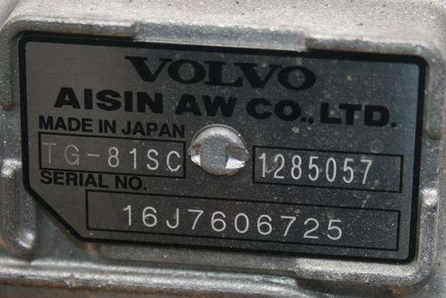 Girkasse automat til Volvo XC60 2014-2017 (Type I, Fase 2) (AISIN|TG-81SC|1285057|)