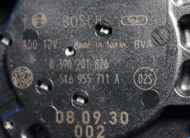 Viskermotor bakrute til VW Golf VI 2008-2012  (BOSCH|0 390 201 826|5K6 955 711 A|)