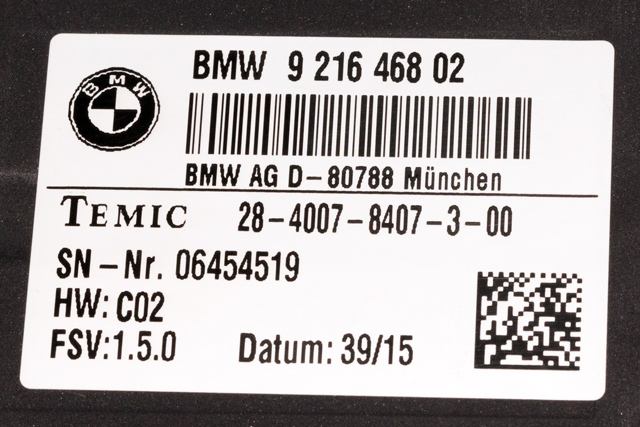 Styreenhet sete til BMW X1 2015-2022 (F48) (F48) (BMW|9 216 468|)