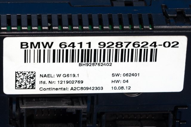 Varmeapparat betjening til BMW X1 2009-2015 (E84) (E84) (BMW|64.11-9 287 624|)