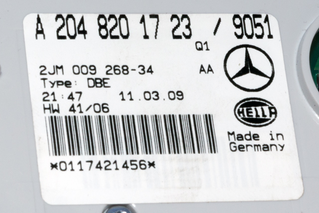 Taklyspanel til Mercedes E-Klasse, Coupe/Cab 2009-2013 (Fase 1) (C207) (C207) (MERCEDES|A 204 820 17 23|)