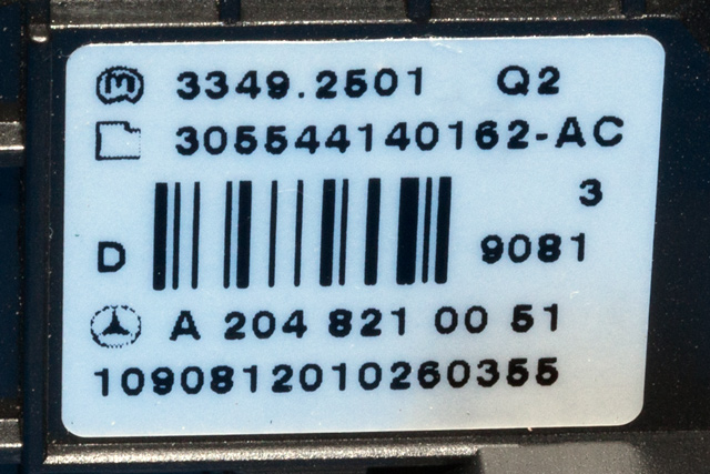 Bryter diverse til Mercedes E-Klasse, Coupe/Cab 2009-2013 (Fase 1) (C207) (C207) (MERCEDES|A 204 821 00 51|)
