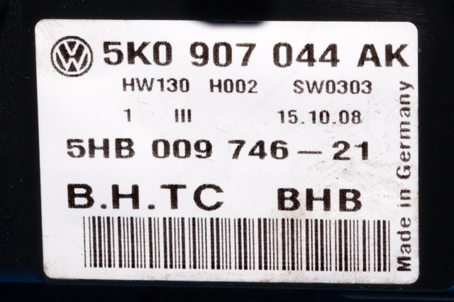 Varmeapparat betjening til VW Golf VI 2008-2012  (HELLA|5HB 009 746-21|5K0 907 044 AK|)