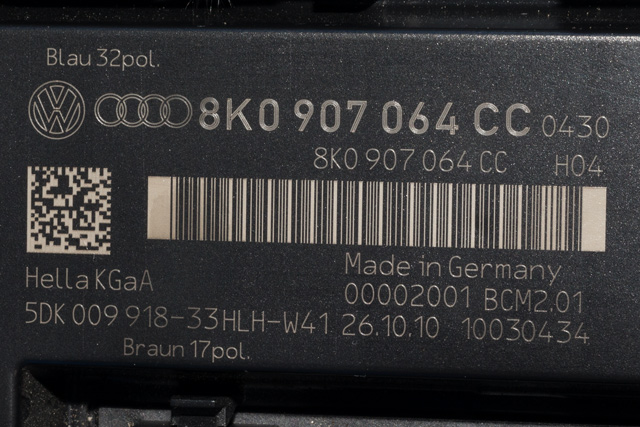 Styreenhet comfort (BCM) til Audi A4 2007-2014 (Type IV) (B8) (B8) (VAG|8K0 907 064 CC|)