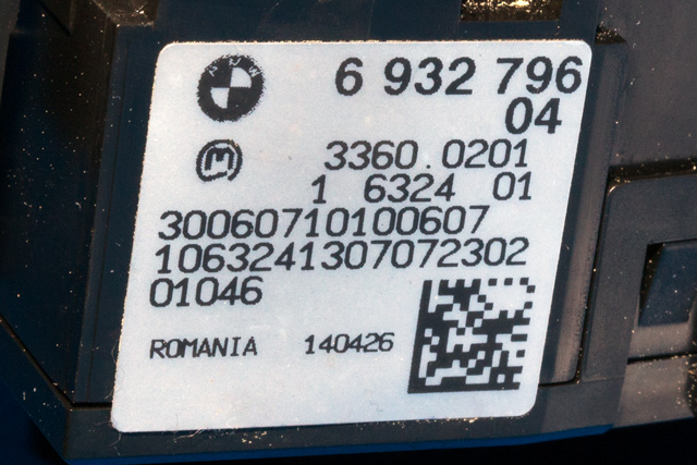 Bryter lys til BMW 1-Serie 2004-2011 (E81/E82/E87/E88) (E81/E82/E87/E88) (BMW|6 932 796|)