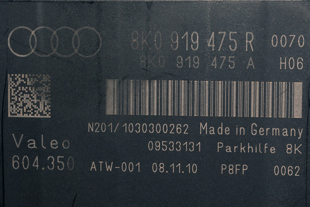 Styreenhet parkering til Audi A4 2007-2014 (Type IV) (B8) (B8) (VAG|8K0 919 475 R|)