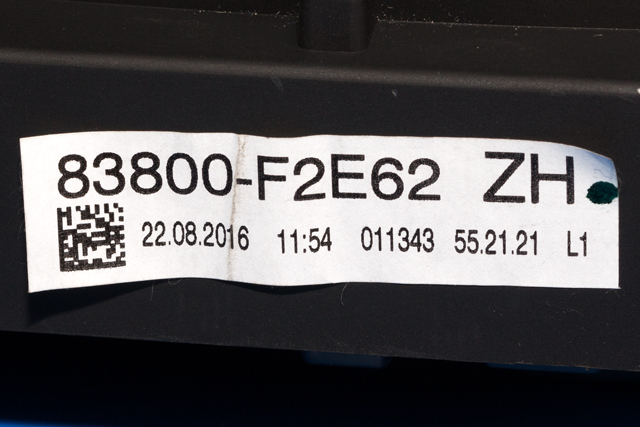 Instrumentpanel til Toyota Auris 2015-2019 (Type II, Fase 2)  (TOYOTA|83800-F2E62|)