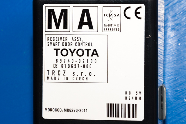 Styreenhet diverse til Toyota Auris 2015-2019 (Type II, Fase 2)  (TOYOTA|89740-02100|)