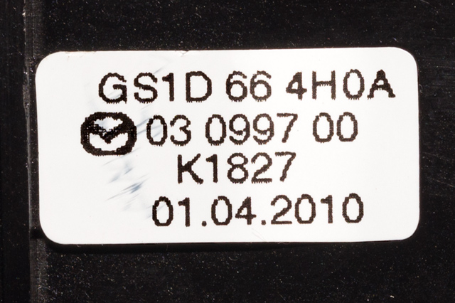 Bryter nødblink til Mazda 6 2010-2013 (Type II, Fase 2)  (MAZDA|GS1D-66-4H0A|)