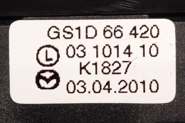 Bryter setevarme til Mazda 6 2010-2013 (Type II, Fase 2)  (MAZDA|GS1D-66-420|)