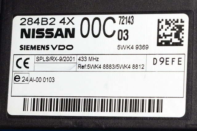 Styreenhet comfort (BCM) til Nissan Navara 2005-2010 (Fase 1) (D40) (D40) (SIEMENS|5WK4-9369|284B2-4X00C|)