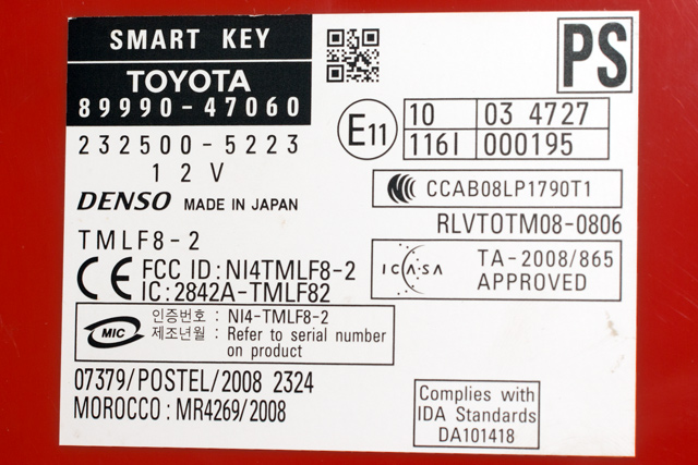 Styreenhet nøkkelfri/keyless til Toyota Prius 2009-2016 (Type III) (COMBI) (COMBI) (TOYOTA|89990-47060|)