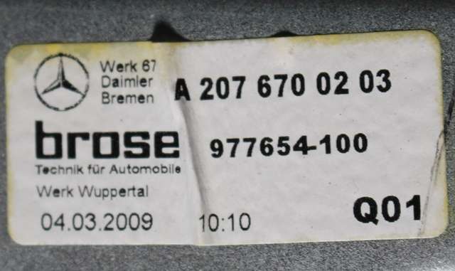 Ruteheis høyre bak til Mercedes E-Klasse, Coupe/Cab 2009-2013 (Fase 1) (C207) (C207) (MERCEDES|A 207 670 02 03|)