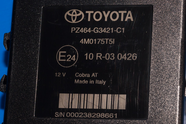 Styreenhet parkering til Toyota Prius +7 2012-2020 (Type III) (stasjonsvogn) (stasjonsvogn) (TOYOTA|PZ464-G3421-C1|)