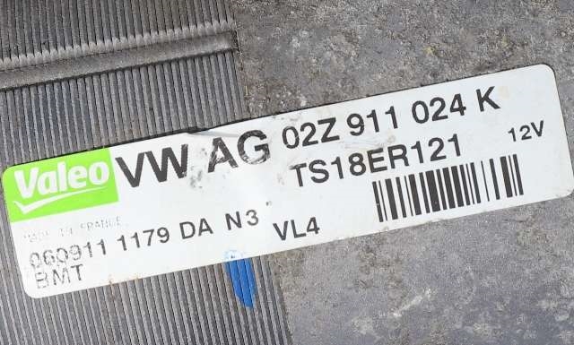 Starter diesel til VW Caddy 2010-2015 (Type III, Fase 2)  (VALEO|TS18ER121|02Z 911 024 K|)