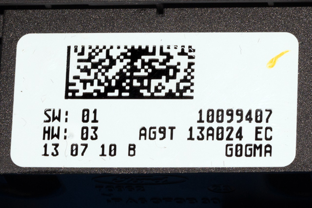 Bryter lys til Ford S-Max 2010-2015 (Type I, Fase 2)  (FORD|AG9T-13A024-EC|)