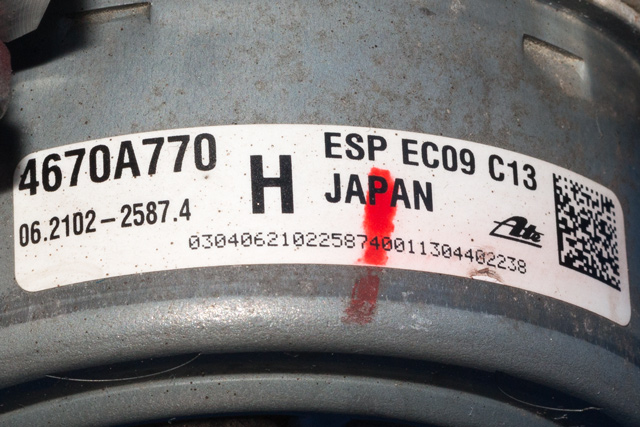 ABS sentral til Mitsubishi Outlander 2012-2015 (Type III, Fase 1) (MITSUBISHI|4670A770|)