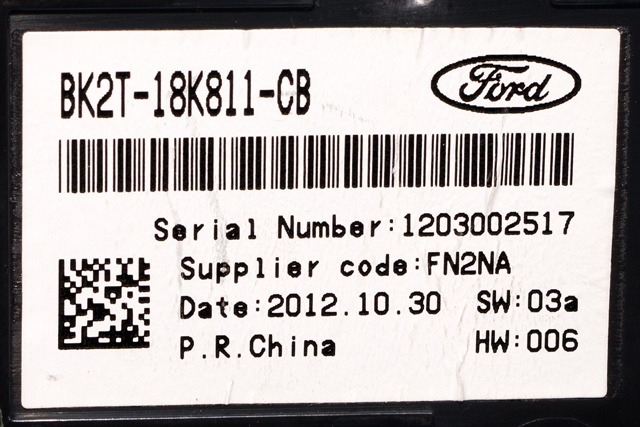 Bilstereo navigasjon betjeningspanel til Ford Transit Custom 2013-2023 (Type I) (FORD|BK2T-18K811-CB|)