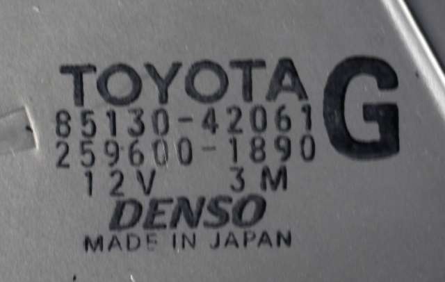 Viskermotor bakrute til Toyota RAV4 2009-2013 (Type III, Fase 2)  (DENSO|259600-1890|85130-42061|)