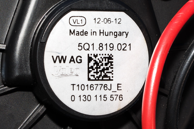 Varmeapparat motor til Audi A3 2012-2016 (Type III, Fase 1)  (VAG|5Q1 819 021|)