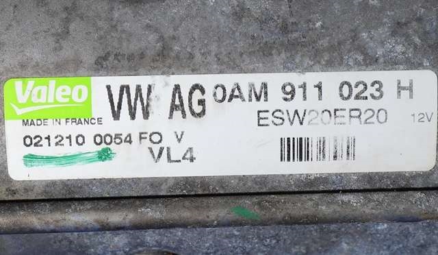 Starter diesel til VW Golf, Plus/Cross 2009-2013 (Fase 2)  (VALEO|ESW20ER20|0AM 911 023 H|)
