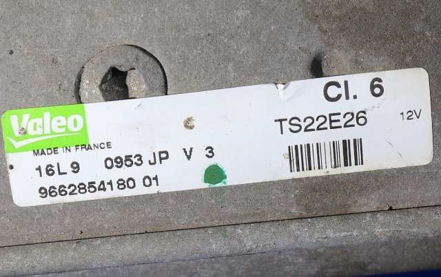 Starter diesel til Peugeot 308 2007-2011 (Type I, Fase 1)  (VALEO|TS22E26|96 628541 80|)