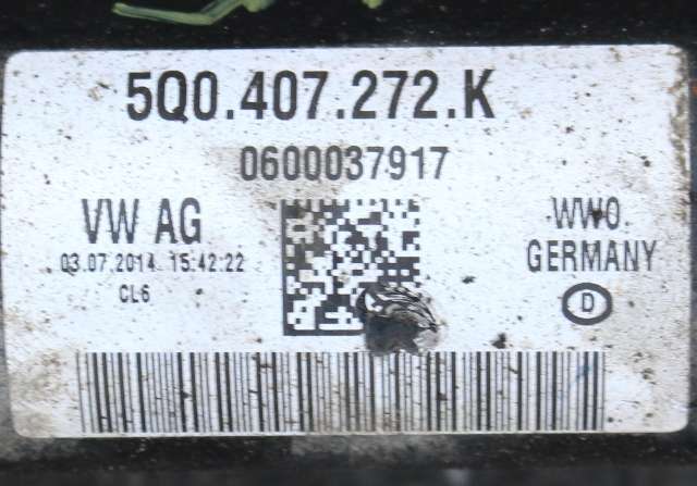 Drivaksel høyre foran, diesel/manuell til Škoda Yeti 2009-2013 (Fase 1)  (VAG|5Q0 407 272 K|)