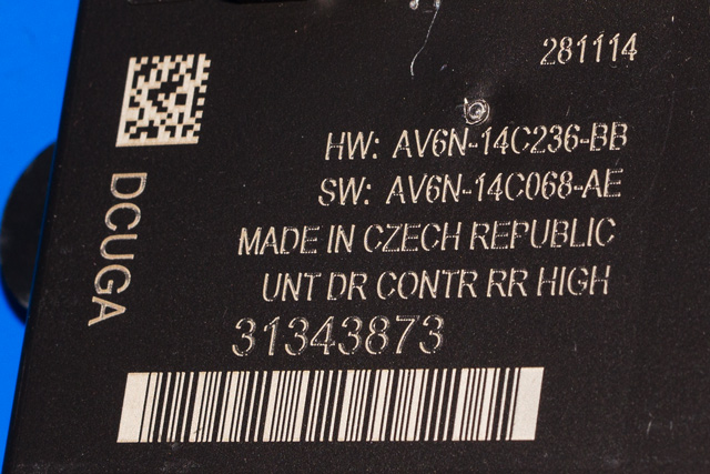 Styreenhet dør høyre bak til Volvo V40 2012-2019 (VOLVO|31343873|)