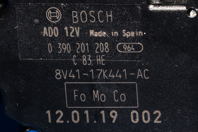 Viskermotor bakrute til Ford Kuga 2008-2012 (Type I) (BOSCH|0 390 201 208|8V41-17K441-AC|)