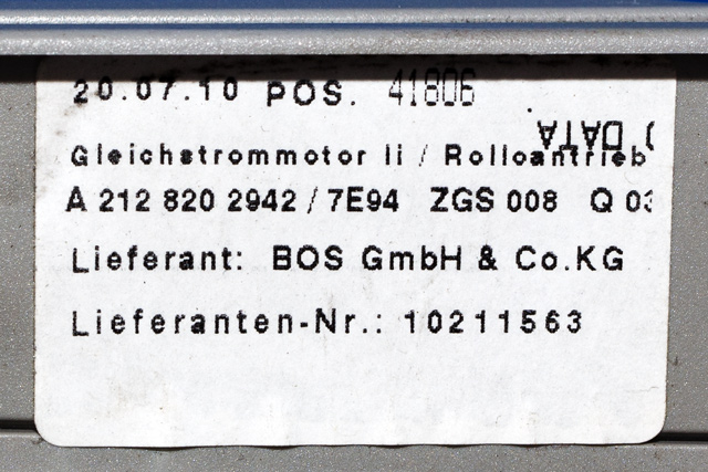Bagasjerom diverse til Mercedes E-Klasse 2009-2013 (Fase 1) (W212) (W212) (MERCEDES|A 212 820 29 42|)